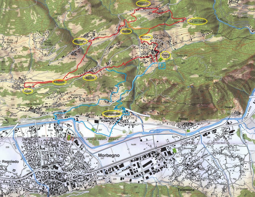 Piantina Girochiese vicariato Morbegno 2022